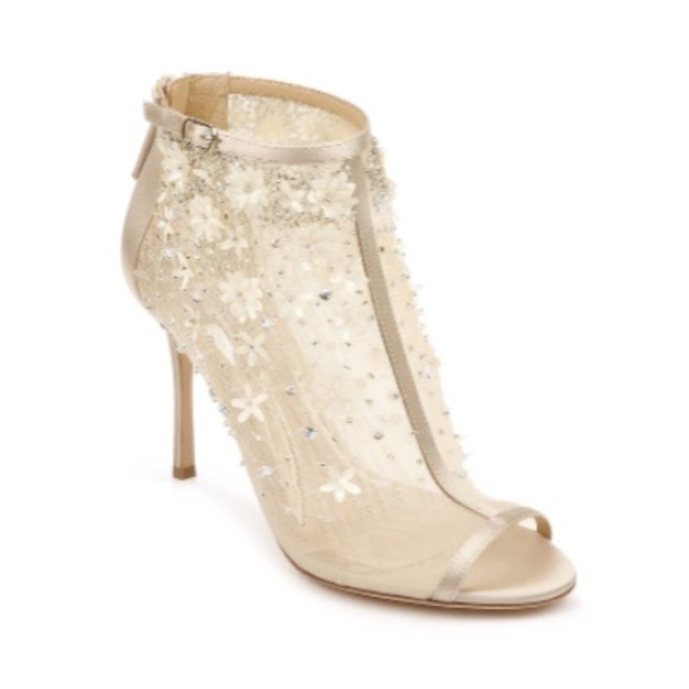 BADGLEY MISCHKA Embellished Mesh Bootie - Size 5 - Never Worn